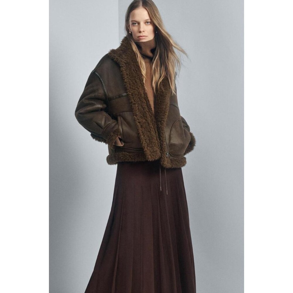 ZARA ZW COLLECTION REVERSIBLE BOMBER JACKET